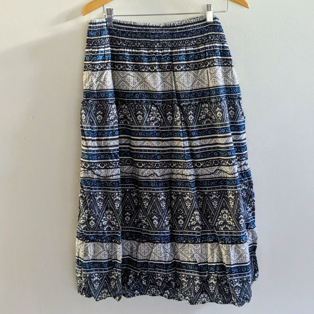 🌼Maxi Skirt Boho Pattern, Sonoma, Blue, Black, And Gray, Womens Size L